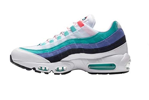 Nike Men's Air Max 95 Shoes White/Flash Crimson/Hyper Jade Size 12.5 - CoolShop