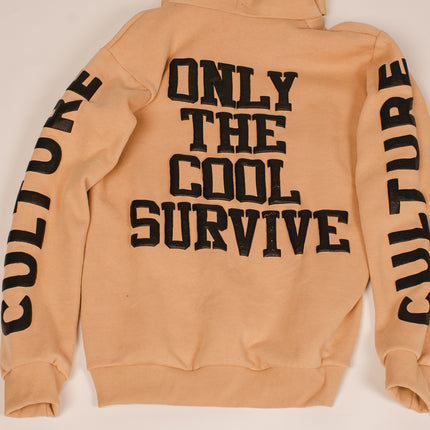 Only The Cool Survive” Icon Hoodie Tan L/S