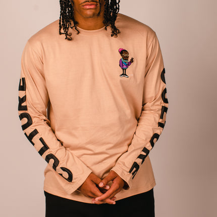 “Only The Cool Survive” Icon Tee Tan L/S