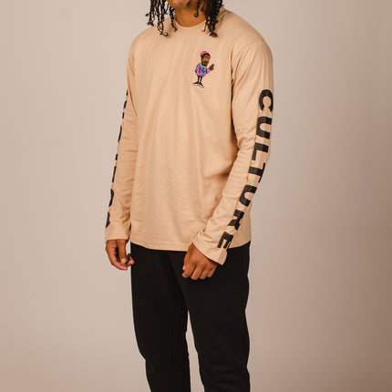 “Only The Cool Survive” Icon Tee Tan L/S