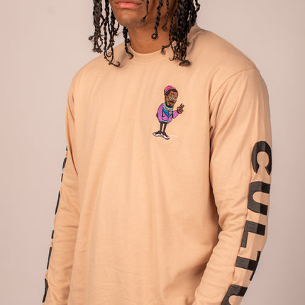 “Only The Cool Survive” Icon Tee Tan L/S