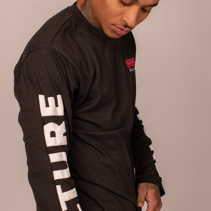 “Only The Cool Survive” Badge Icon Tee Black L/S