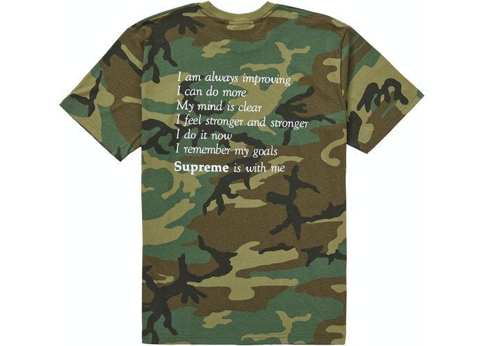 Supreme Stay Positive Tee Woodland Camo