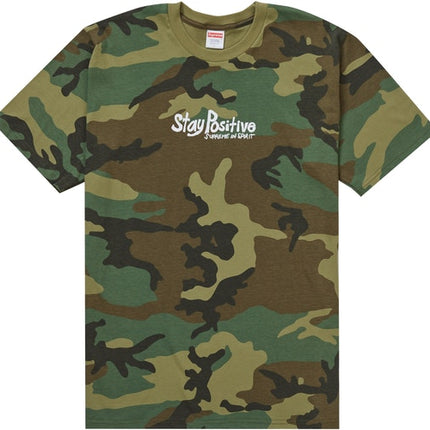 Supreme Stay Positive Tee Woodland Camo
