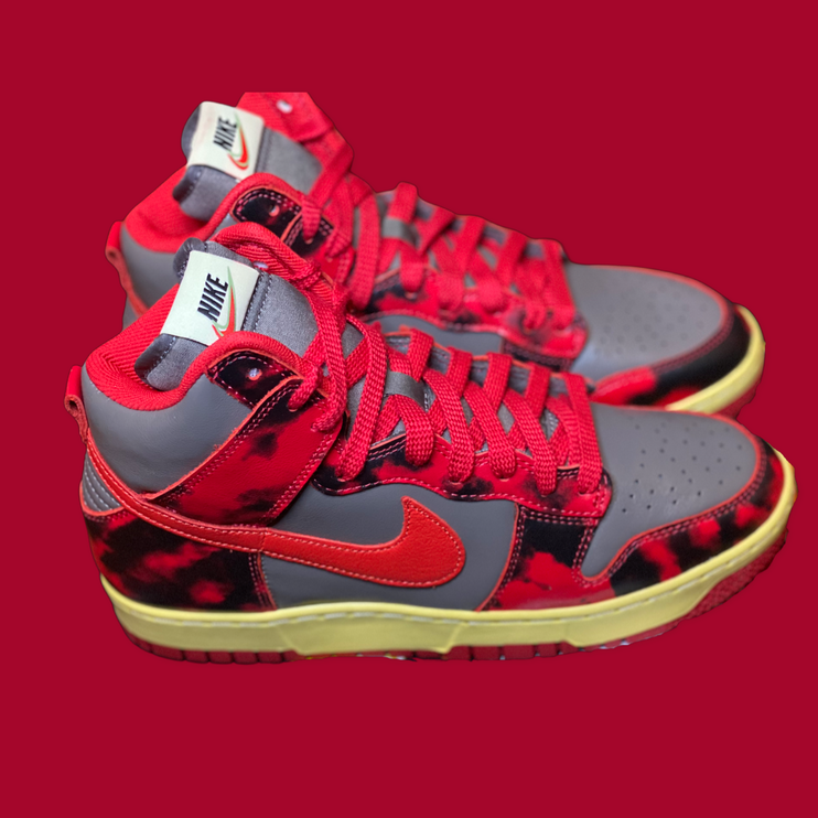Nike Dunk High 1985 Red Acid Wash