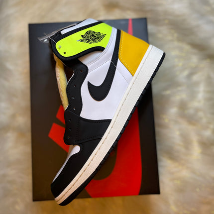 Jordan 1 Retro High White Black Volt University Gold