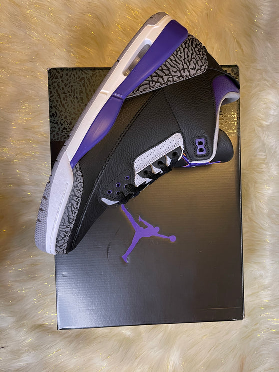 Jordan 3 Retro Black Court Purple