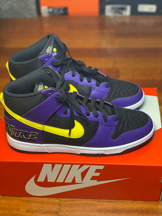 Nike Dunk High EMB Lakers
