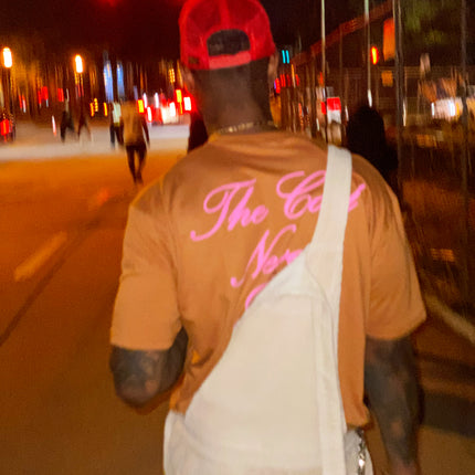 "The Cool Never Die" Badge Tee (Camo & Brown)