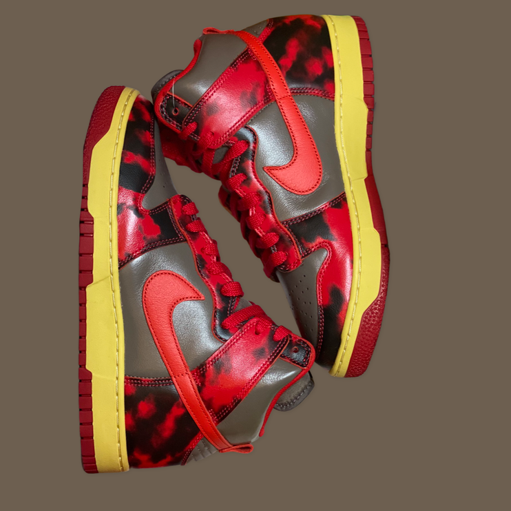 Nike Dunk High 1985 Red Acid Wash