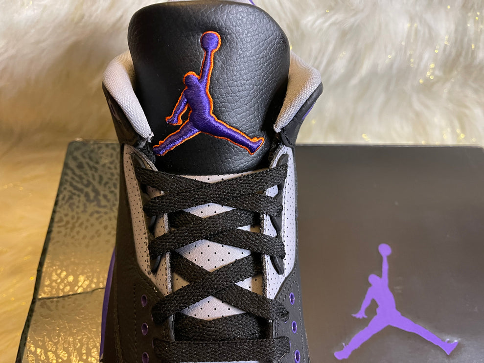 Jordan 3 Retro Black Court Purple